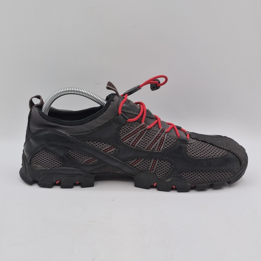 Wolverine Shoes Mens Size 10 Black Gray Red Mesh Quick Lace Vibram Trail Hiking - Picture 3 of 15